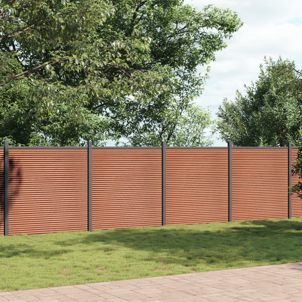 vidaXL Plotový panel hnedý 699x186 cm WPC