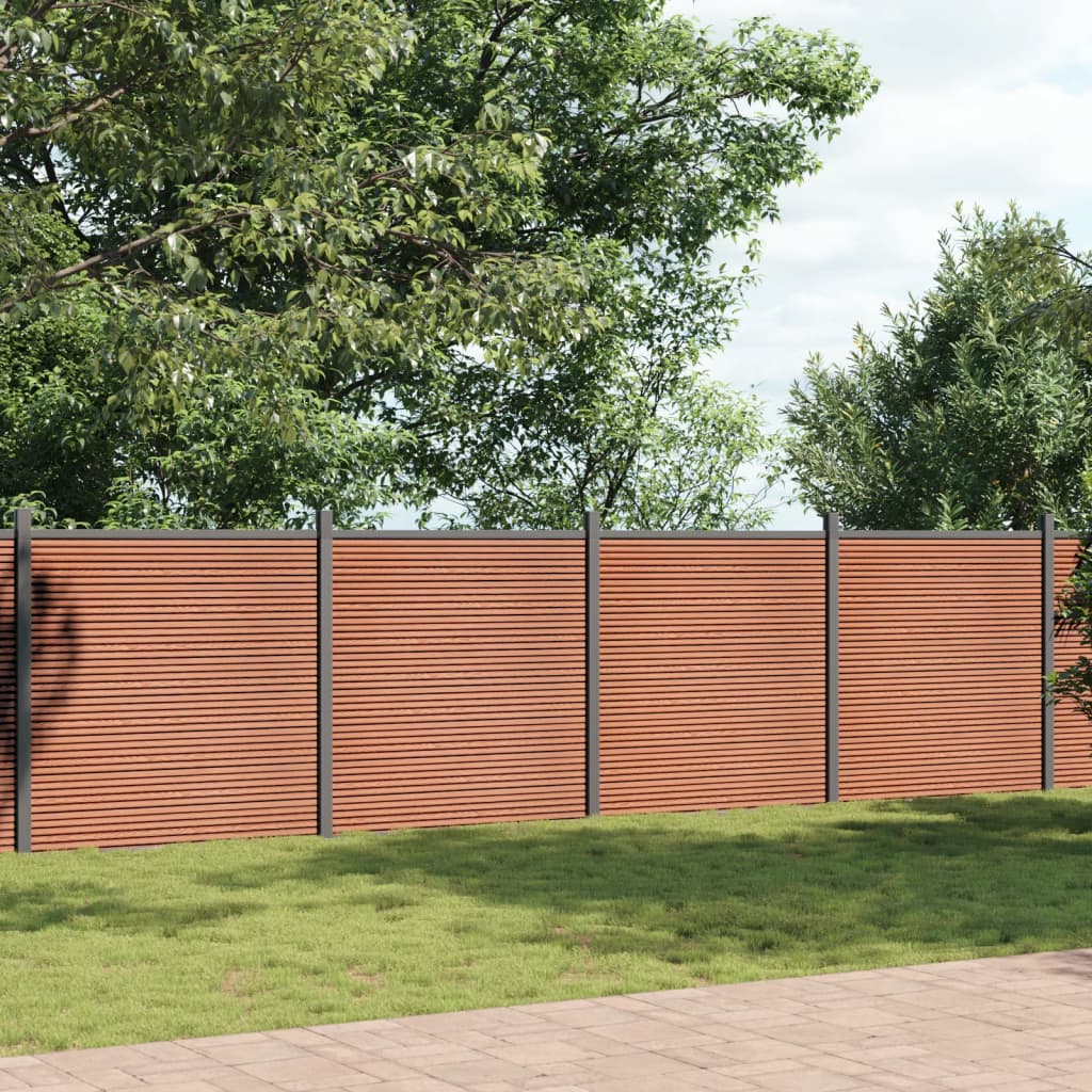 vidaXL Plotový panel hnedý 1391x186 cm WPC