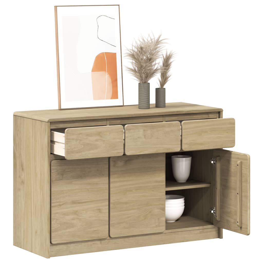 vidaXL Komoda SAUDA dub 114x43x75,5 cm borovicový masív