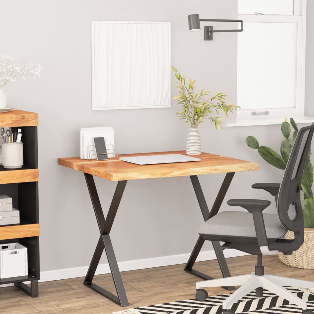 vidaXL Stolová doska 90x80x2,5cm obdĺžnik akáciový masív živá hrana