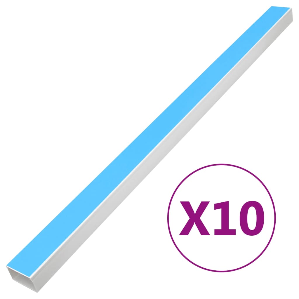 vidaXL Káblový rozvod samolepiaci 60x60 mm 10 m PVC