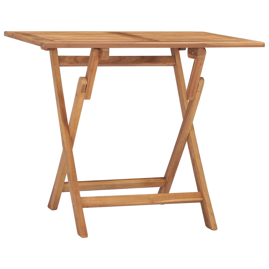 vidaXL Skladací záhradný jedálenský stôl 90x60x75 cm tíkový masív