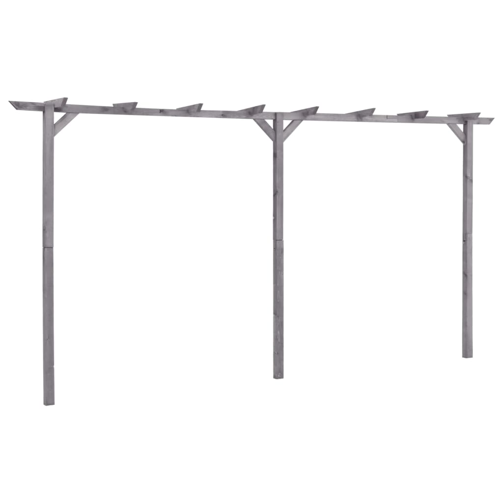 vidaXL Záhradná pergola, sivá 400x40x205 cm, impregnovaná borovica