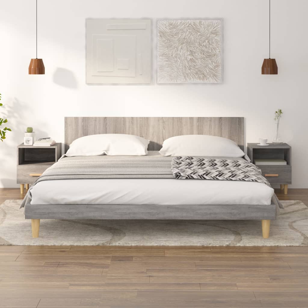 vidaXL Nočné stolíky 2 ks sivý dub sonoma 40x35x47 cm