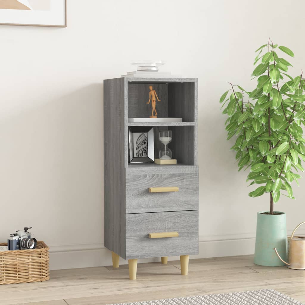 vidaXL Komoda sivý dub sonoma 34,5x34x90 cm spracované drevo