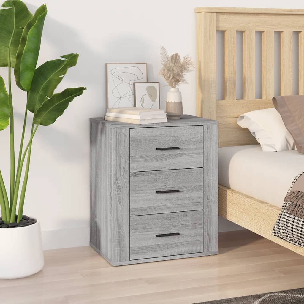 vidaXL Nočný stolík sivý sonoma 50x36x60 cm spracované drevo