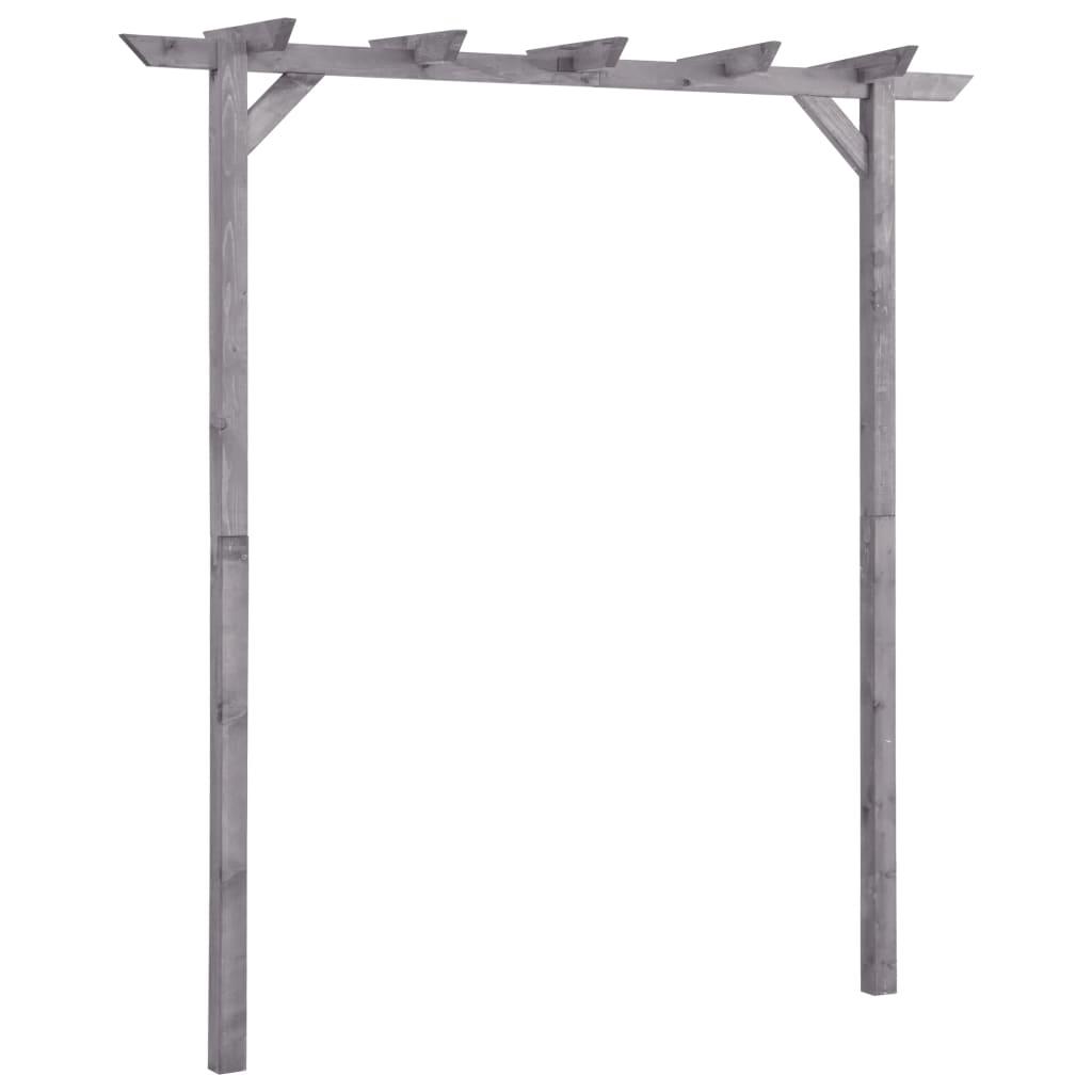 vidaXL Záhradná pergola, sivá 200x40x205 cm, impregnovaná borovica
