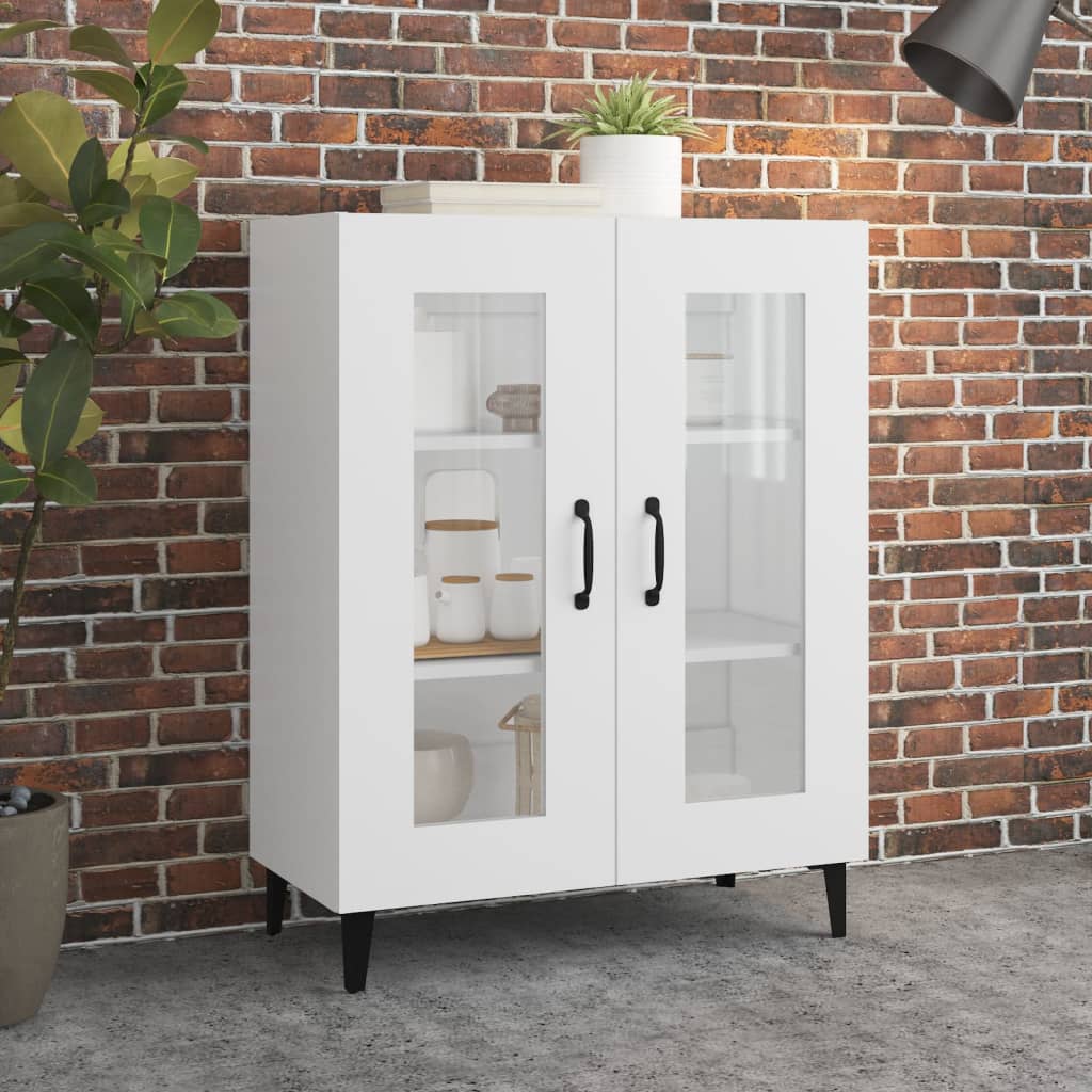 vidaXL Komoda biela 69,5x34x90 cm kompozitné drevo