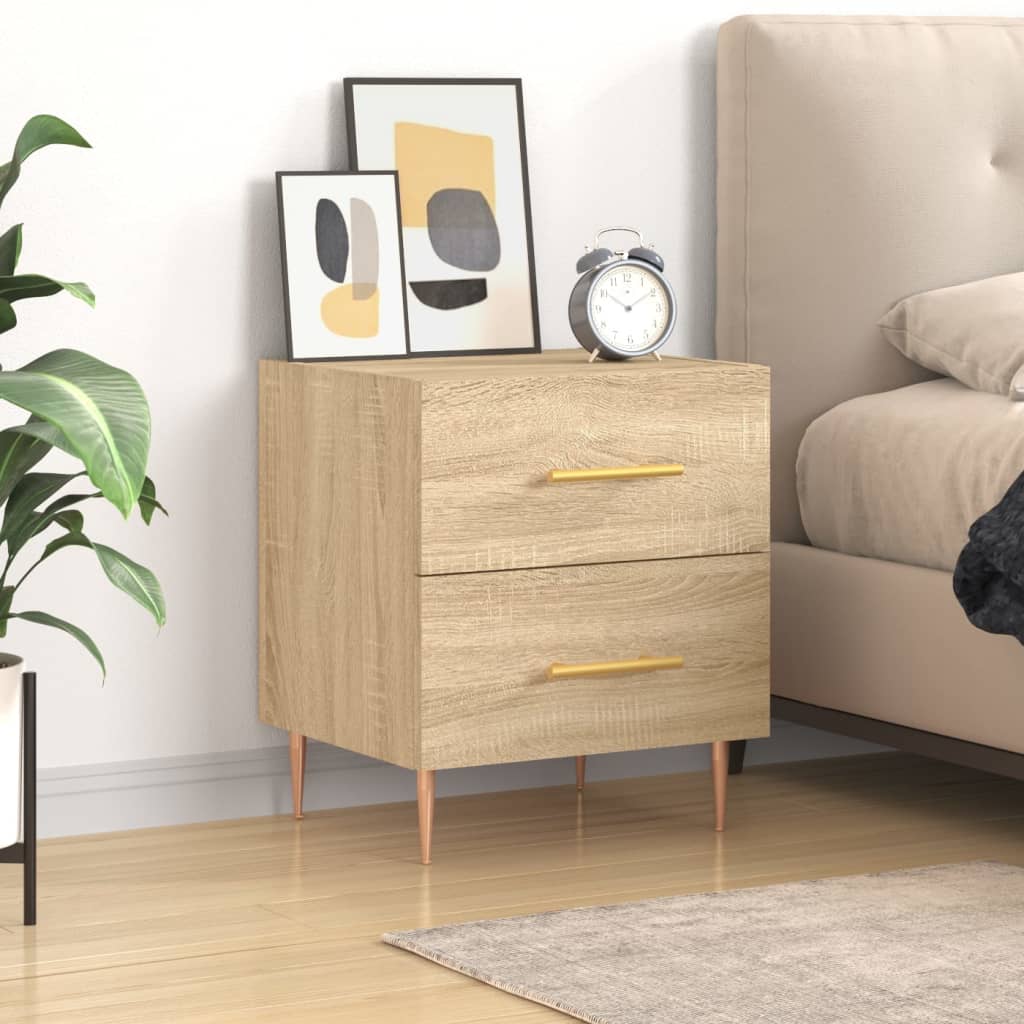 vidaXL Nočný stolík dub sonoma 40x35x47,5 cm kompozitné drevo