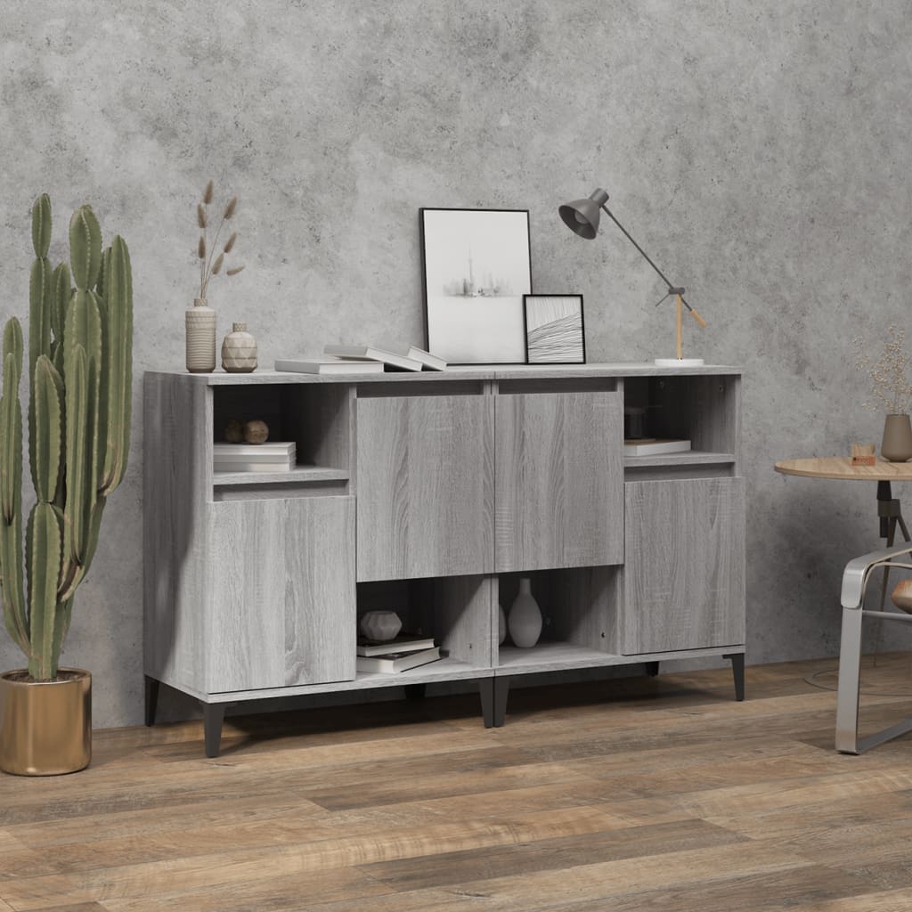 vidaXL Komody 2 ks sivý dub sonoma 60x35x70 cm kompozitné drevo