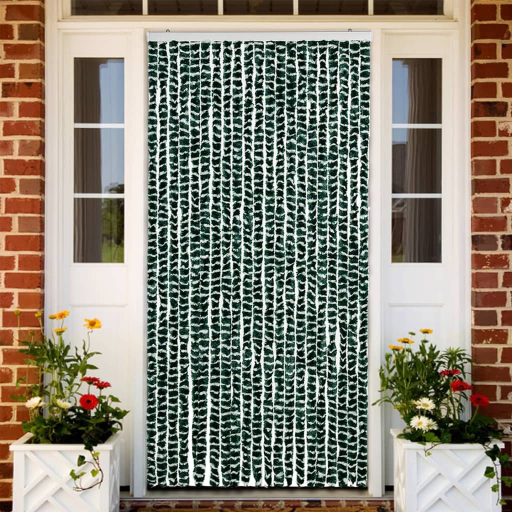 vidaXL Záves proti hmyzu, zelený a biely 90x220 cm, ženilka