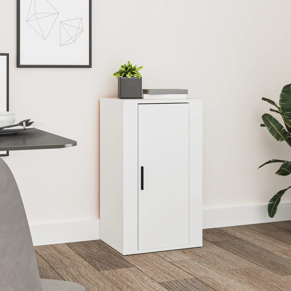 vidaXL Komoda biela 40x33x70 cm spracované drevo