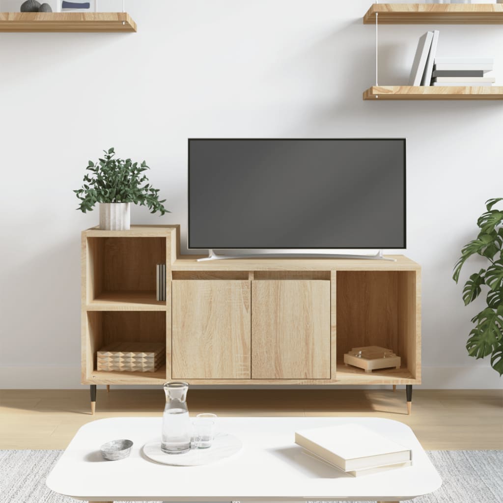 vidaXL TV skrinka dub sonoma 100x35x55 cm spracované drevo