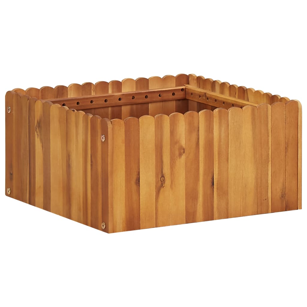 vidaXL Vyvýšený záhradný záhon 50x50x25 cm, akáciový masív