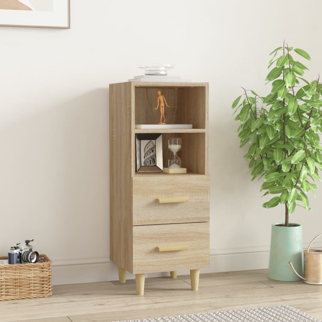 vidaXL Komoda dub sonoma 34,5x34x90 cm spracované drevo