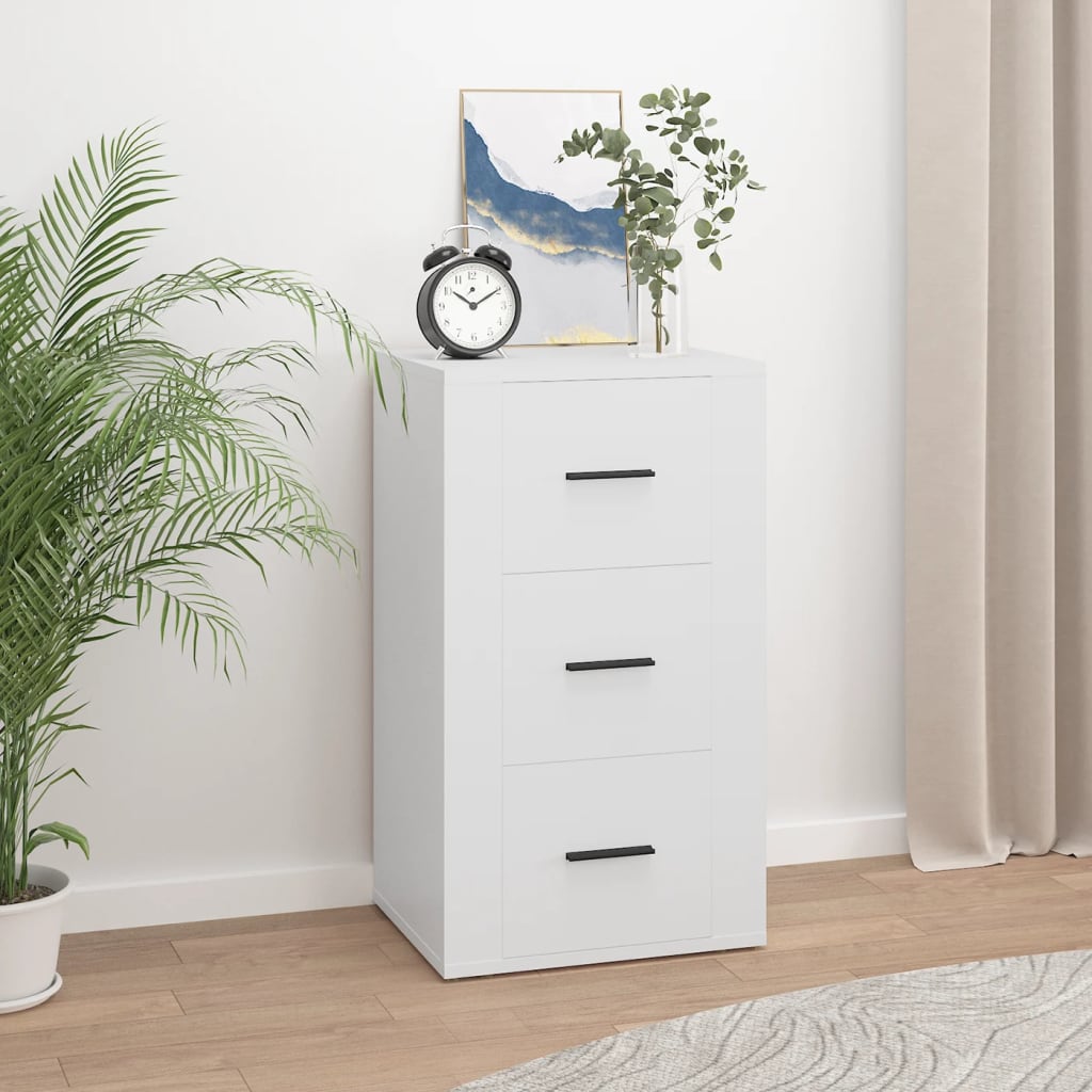 vidaXL Komoda biela 40x33x70 cm spracované drevo