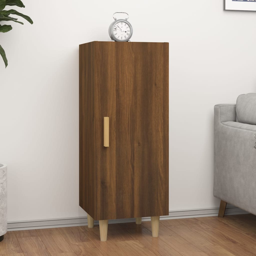 vidaXL Komoda hnedý dub 34,5x34x90 cm spracované drevo