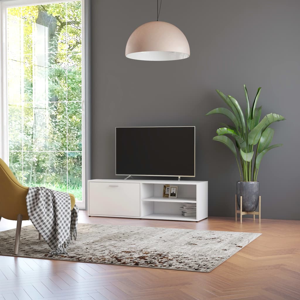 vidaXL TV skrinka, biela 120x34x37 cm, kompozitné drevo