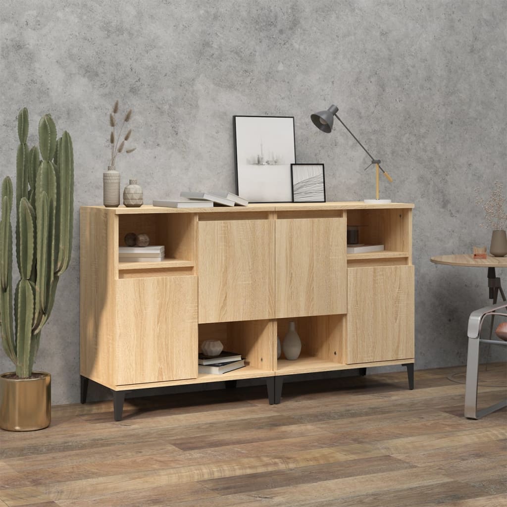 vidaXL Komody 2 ks dub sonoma 60x35x70 cm kompozitné drevo