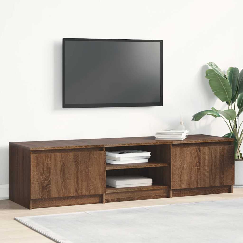 vidaXL TV skrinka hnedý dub 140x40x35,5 cm spracované drevo