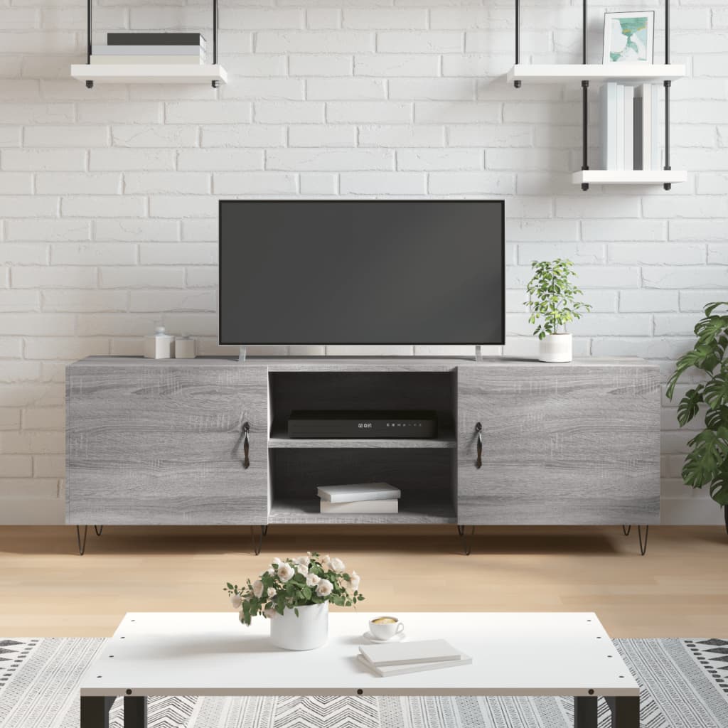 vidaXL TV skrinka sivý dub sonoma 150x30x50 cm kompozitné drevo