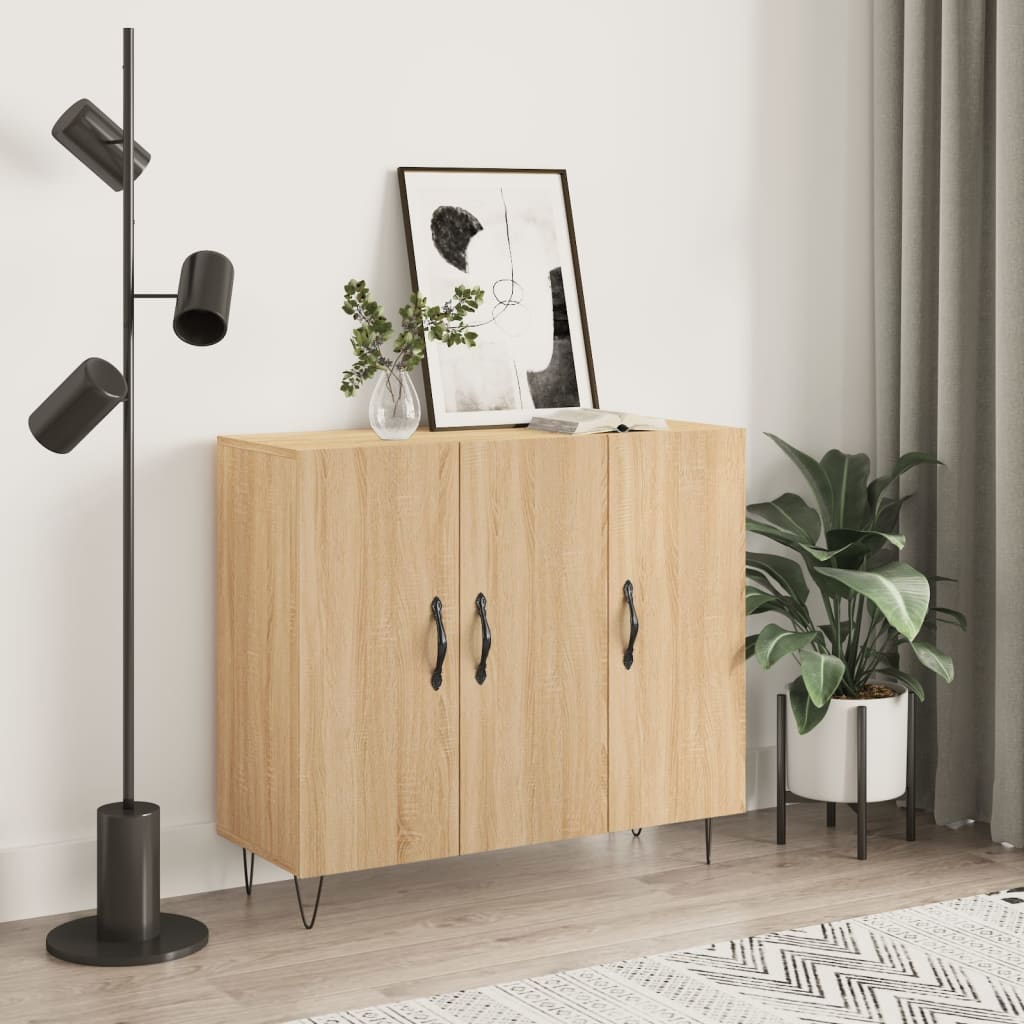 vidaXL Komoda dub sonoma 90x34x80 cm kompozitné drevo