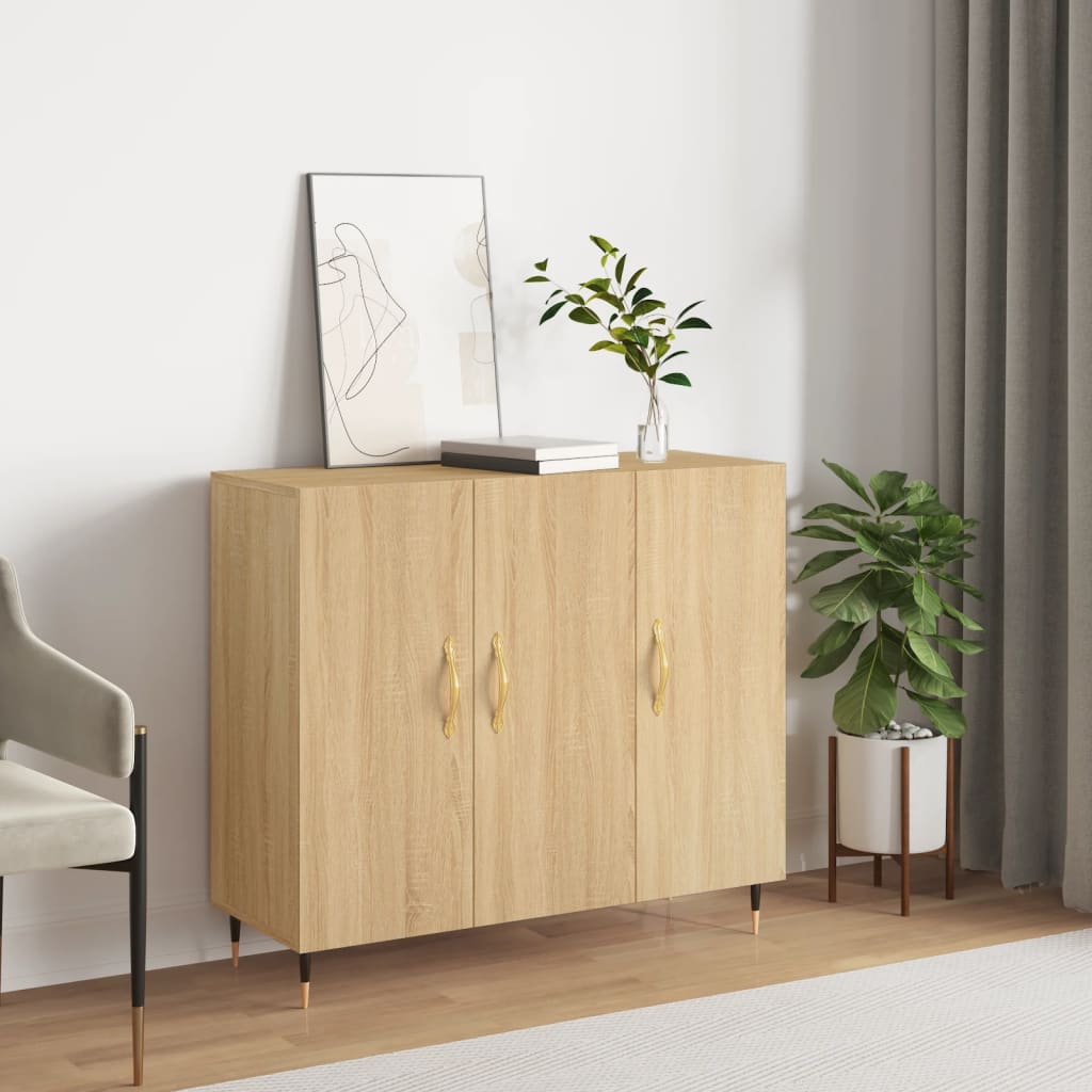 vidaXL Komoda dub sonoma 90x34x80 cm kompozitné drevo