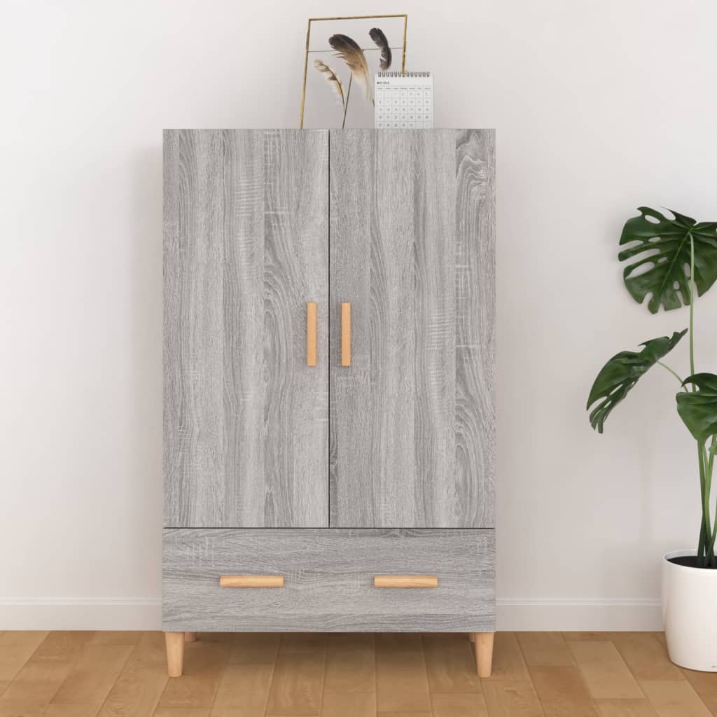 vidaXL Vysoká skrinka sivý dub sonoma 70x31x115 cm spracované drevo