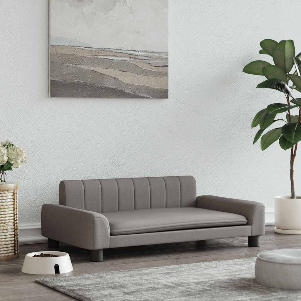 vidaXL Pelech pre psa sivohnedý 90x53x30 cm látka