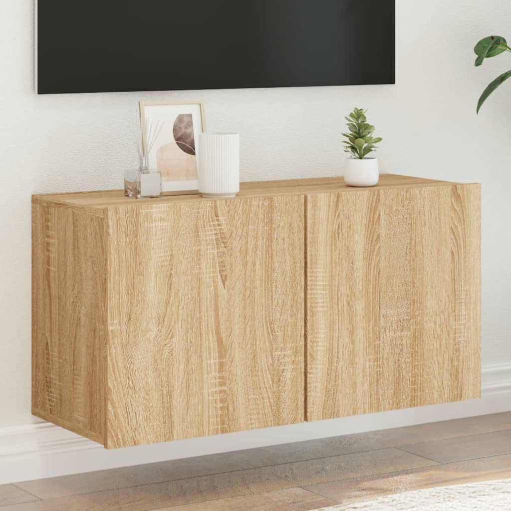 vidaXL TV skrinka nástenná dub sonoma 80x30x41 cm
