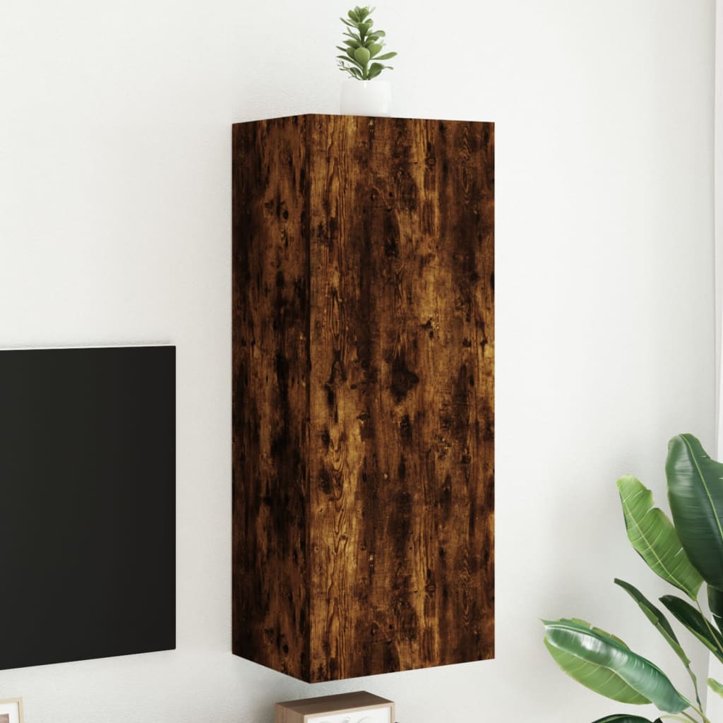 vidaXL TV nástenná skrinka dymový dub 40,5x30x102 cm kompozitné drevo