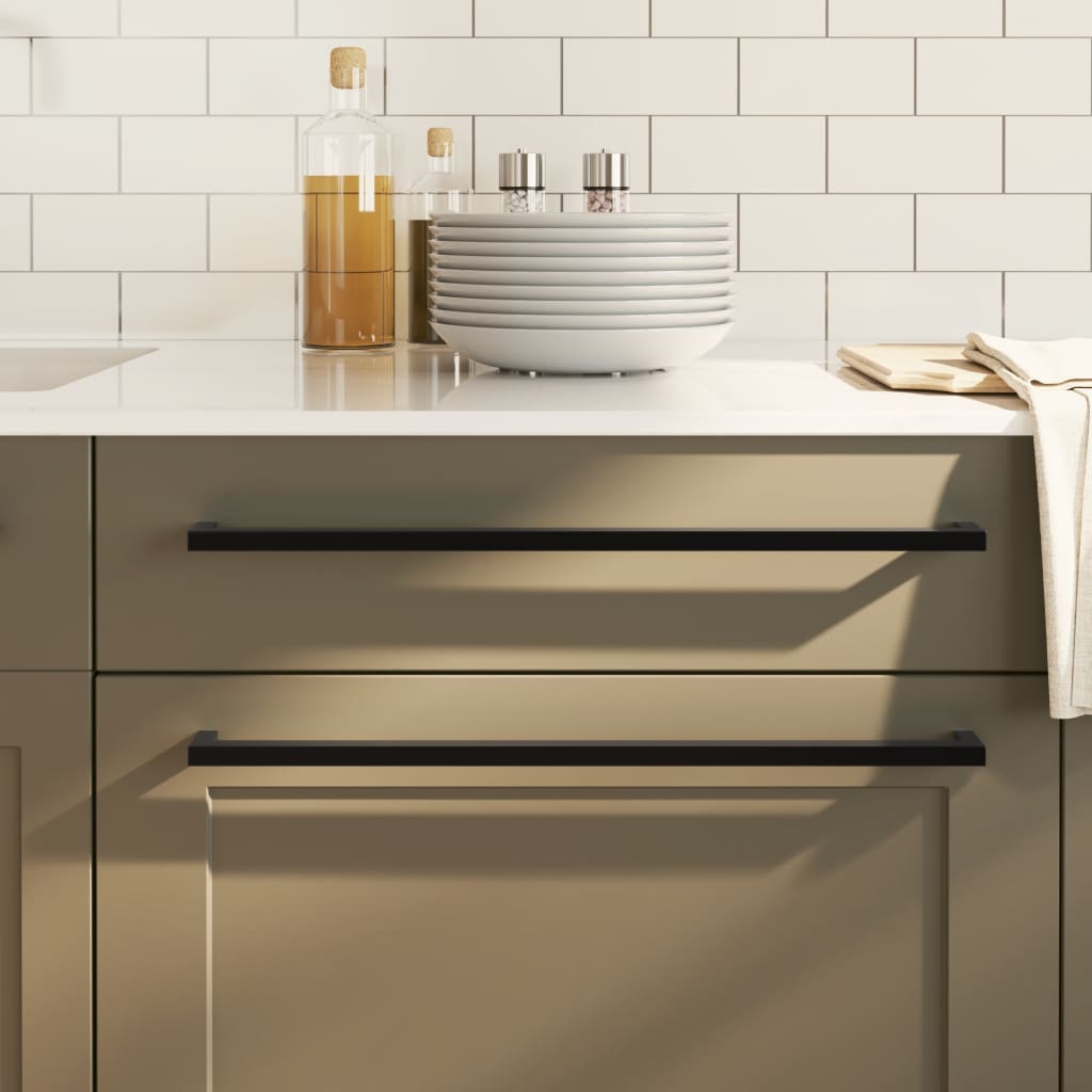 vidaXL Rukoväte na skrinku 20 ks čierne 480 mm nehrdzavejúca oceľ