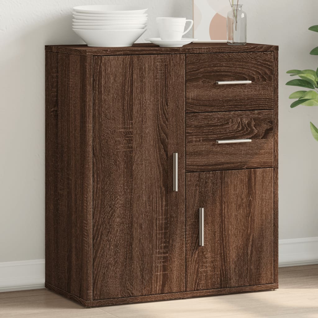 vidaXL Komoda hnedý dub 60x31x70 cm kompozitné drevo