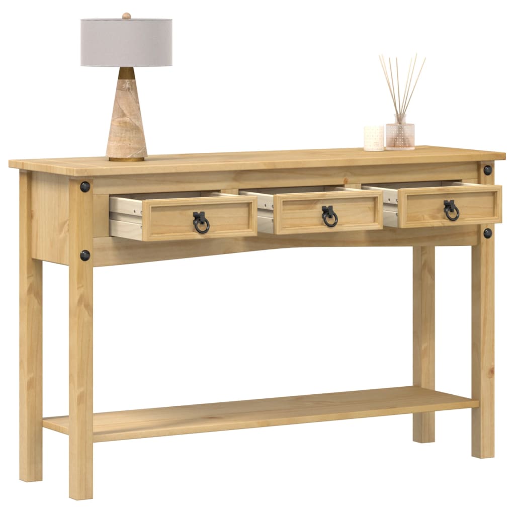 vidaXL Konzolový stolík Corona 114x34,5x73 cm borovicový masív