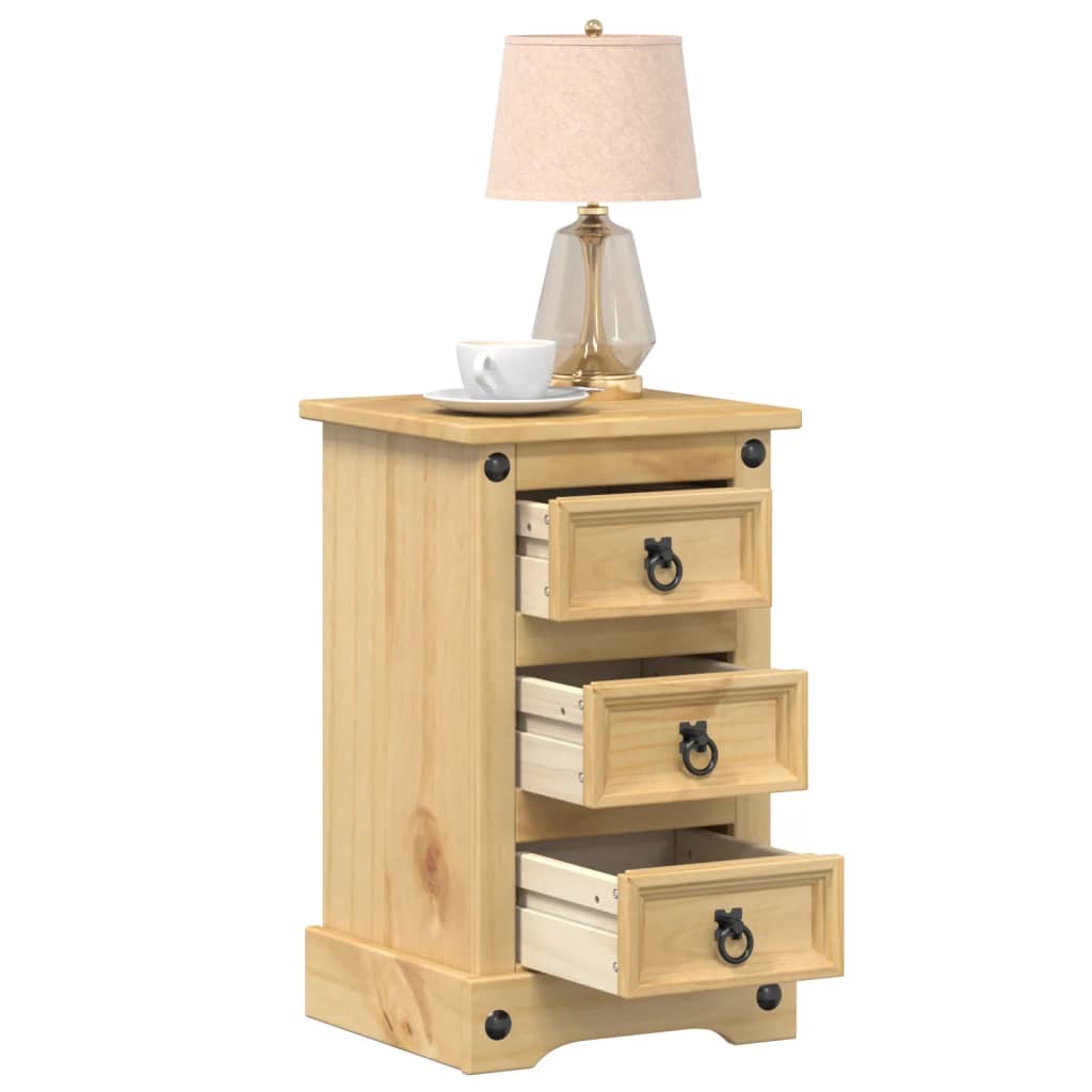 vidaXL Nočný stolík Corona 35x32,5x58 cm borovicový masív