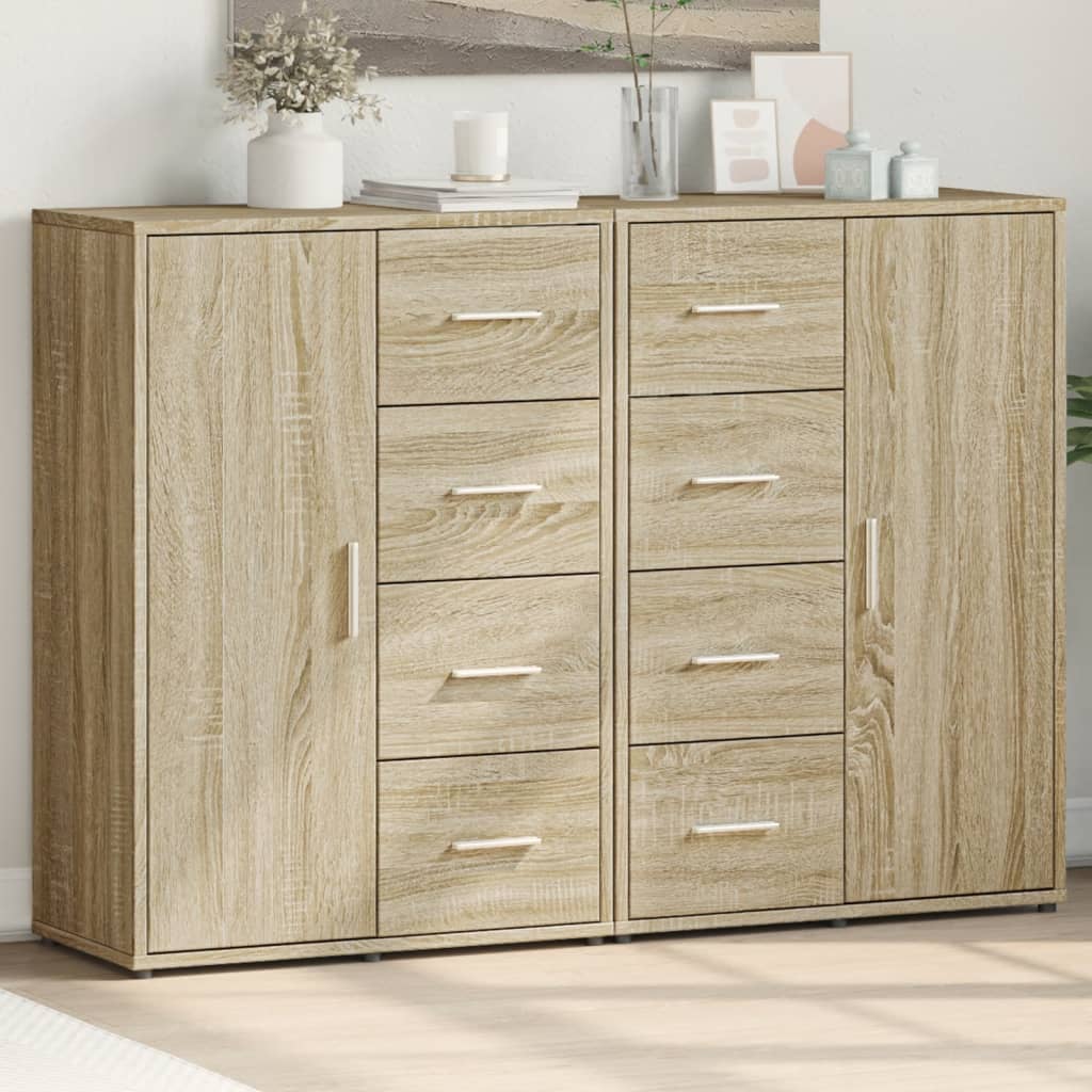 vidaXL Komody 2 ks dub sonoma 60x31x84 cm kompozitné drevo