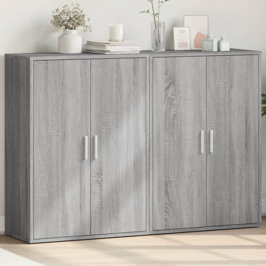 vidaXL Komody 2 ks sivé sonoma 60x31x84 cm kompozitné drevo