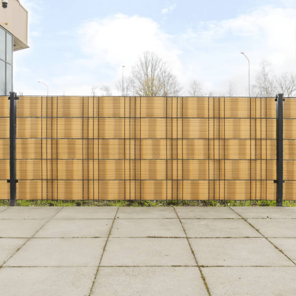 vidaXL Balkónové zásteny 10 ks bledohnedé 255x19 cm polyratan
