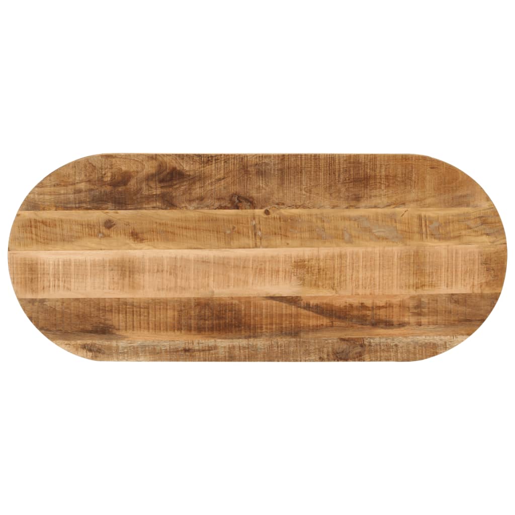 vidaXL Stolová doska 80x40x2,5 cm oválna masívny surový mangovník