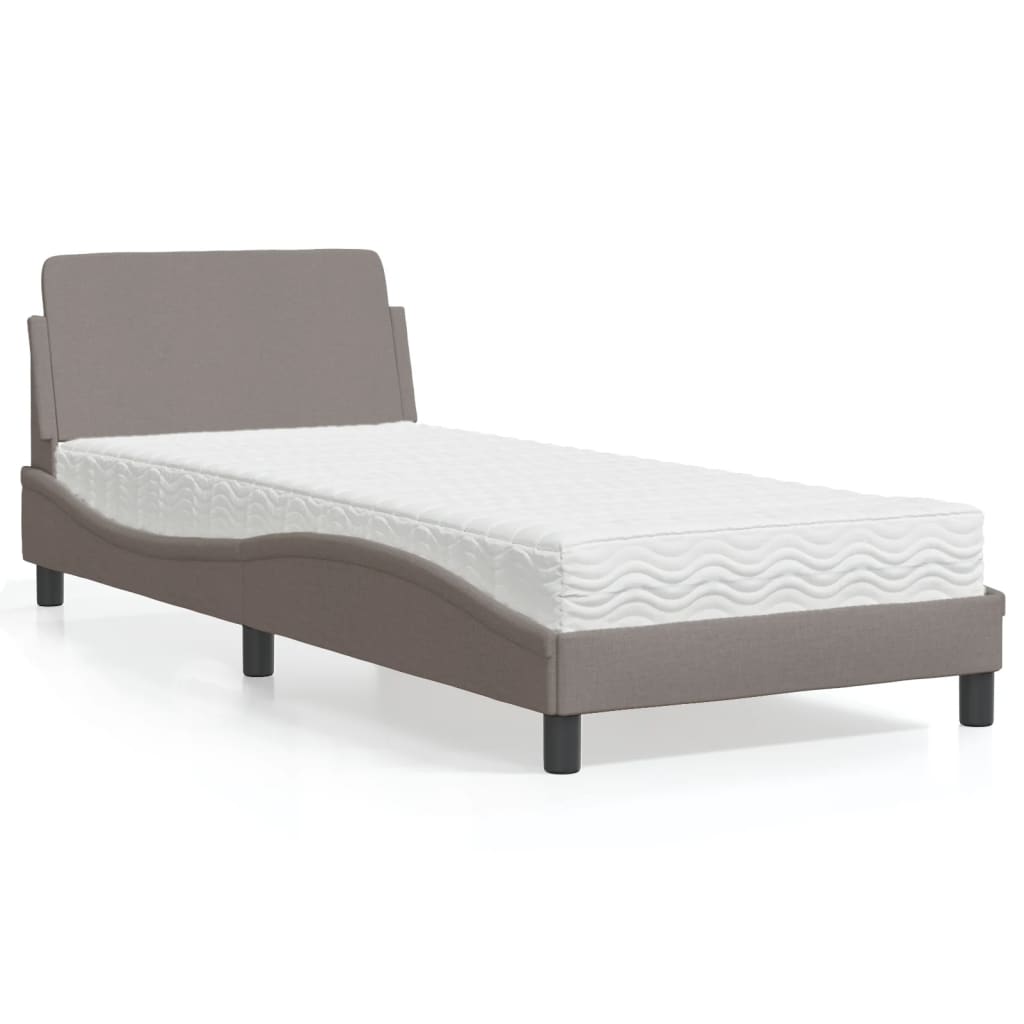vidaXL Posteľ s matracom sivohnedá 80x200 cm látka
