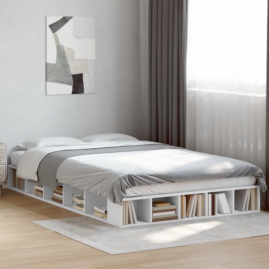 vidaXL Posteľný rám biely 1b20x200 cm kompozitné drevo