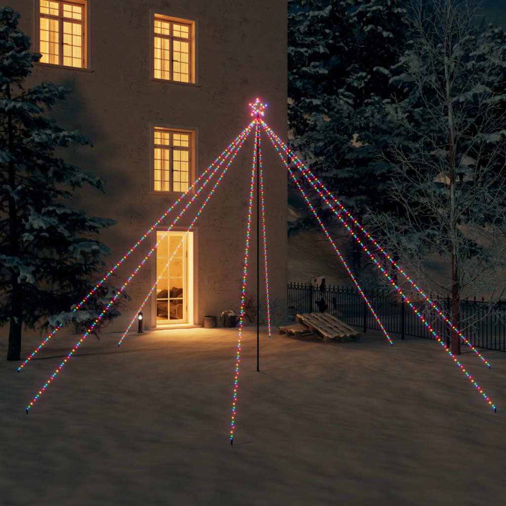 vidaXL LED vianočný stromček interiér exteriér 800 LED farebné 5 m