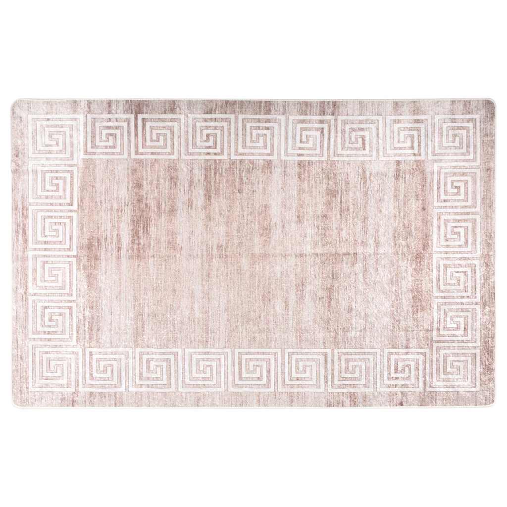 vidaXL Prateľný koberec 160x230 cm béžový protišmykový