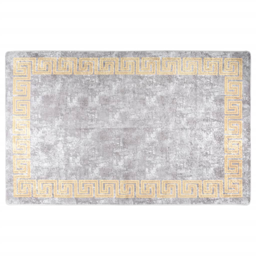 vidaXL Prateľný koberec 160x230 cm sivý protišmykový