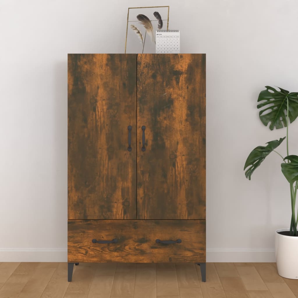 vidaXL Kredenc dymový dub 70x31x115 cm spracované drevo
