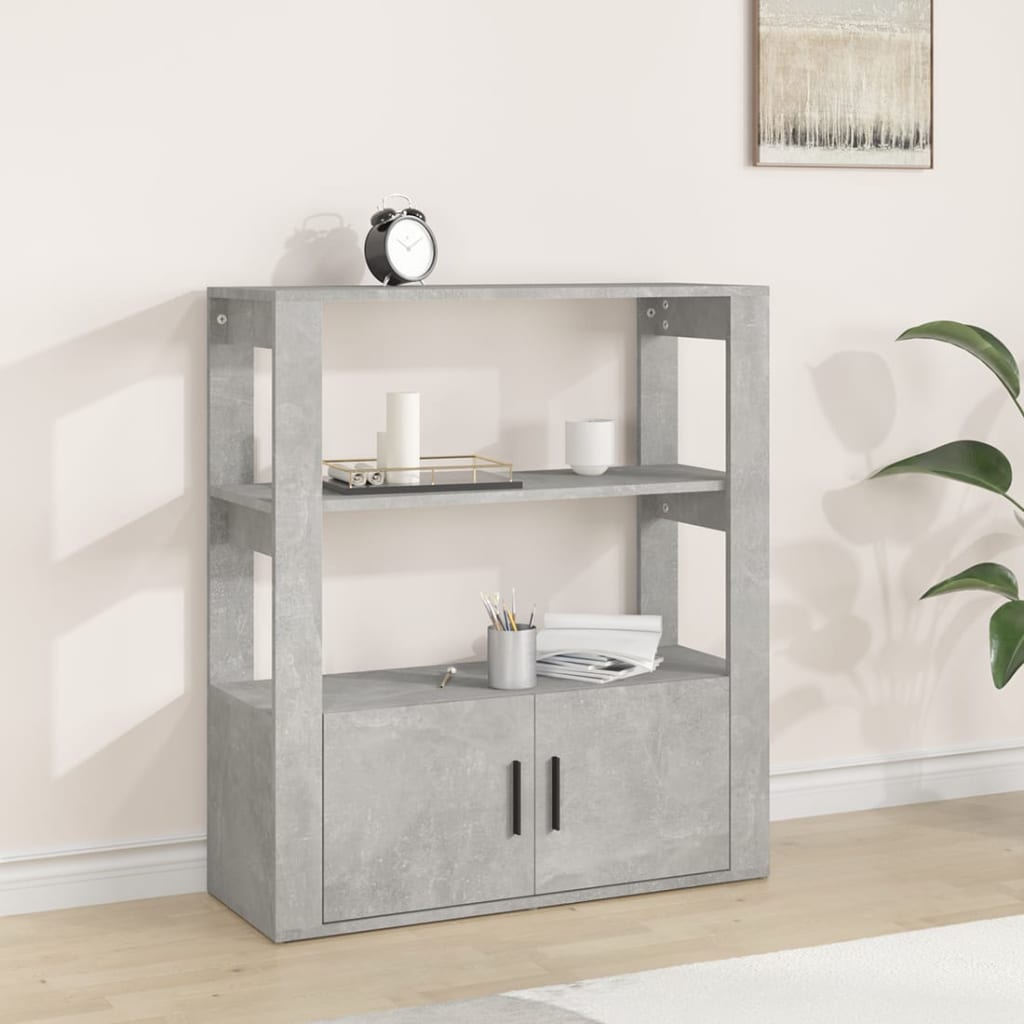 vidaXL Komoda betónovo sivá 80x30x90 cm spracované drevo