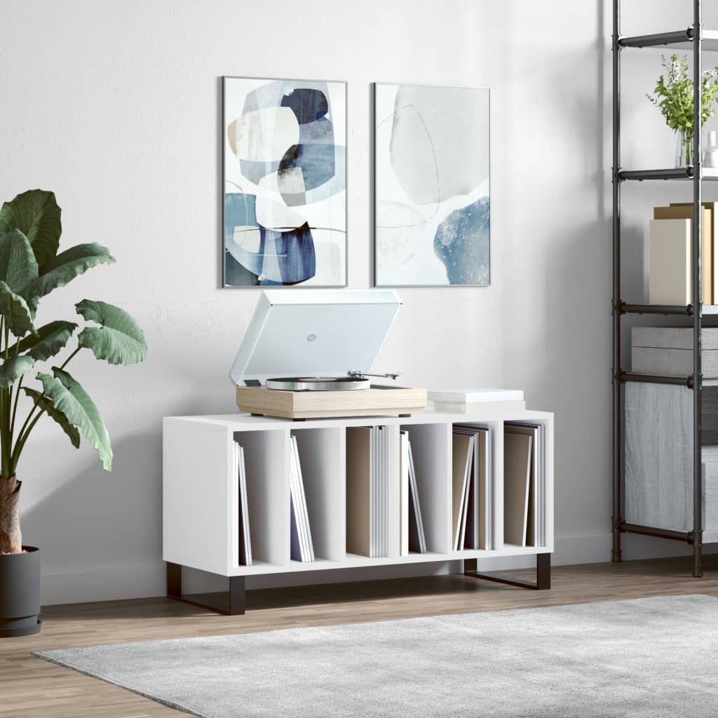 vidaXL Skrinka na platne biela 100x38x48 cm kompozitné drevo