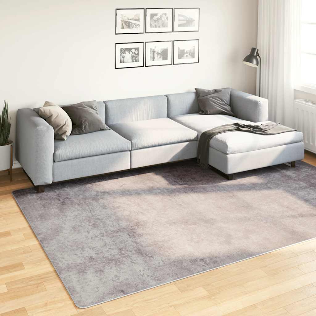 vidaXL Prateľný koberec 190x300 cm sivý protišmykový