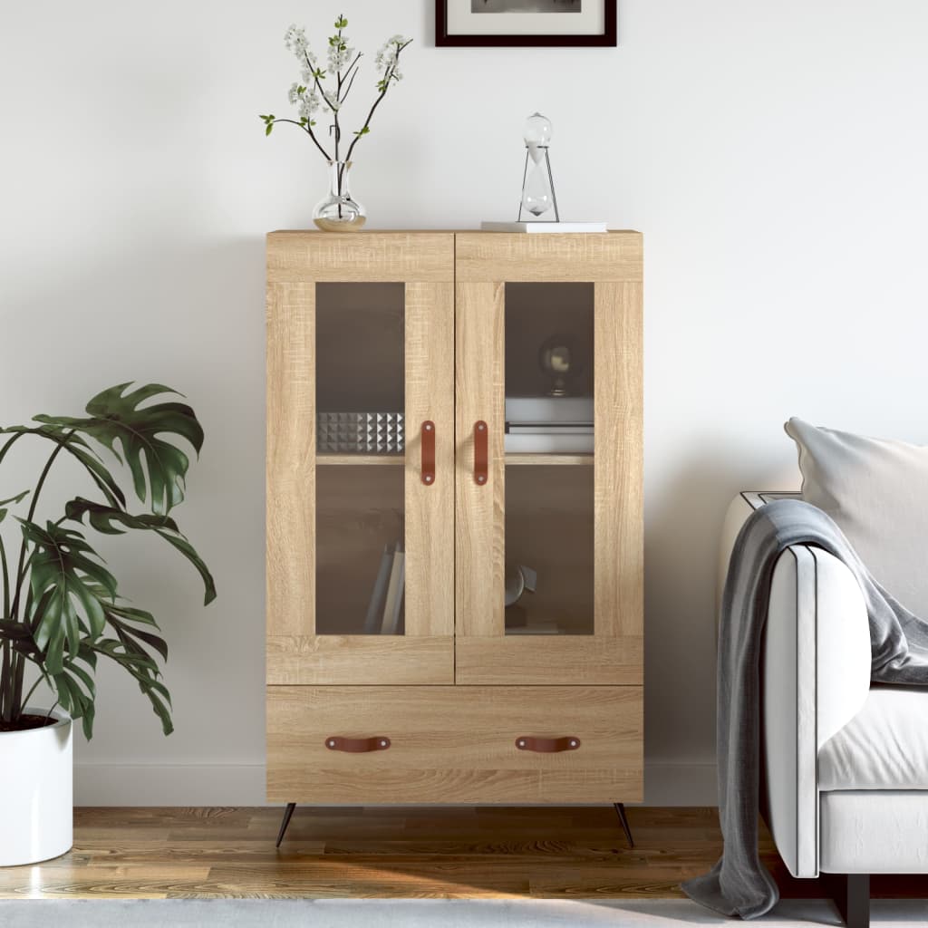 vidaXL Vysoká skrinka dub sonoma 69,5x31x115 cm kompozitné drevo