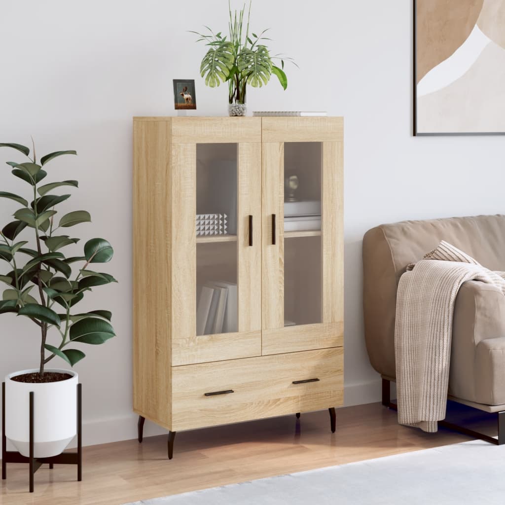 vidaXL Vysoká skrinka dub sonoma 69,5x31x115 cm kompozitné drevo